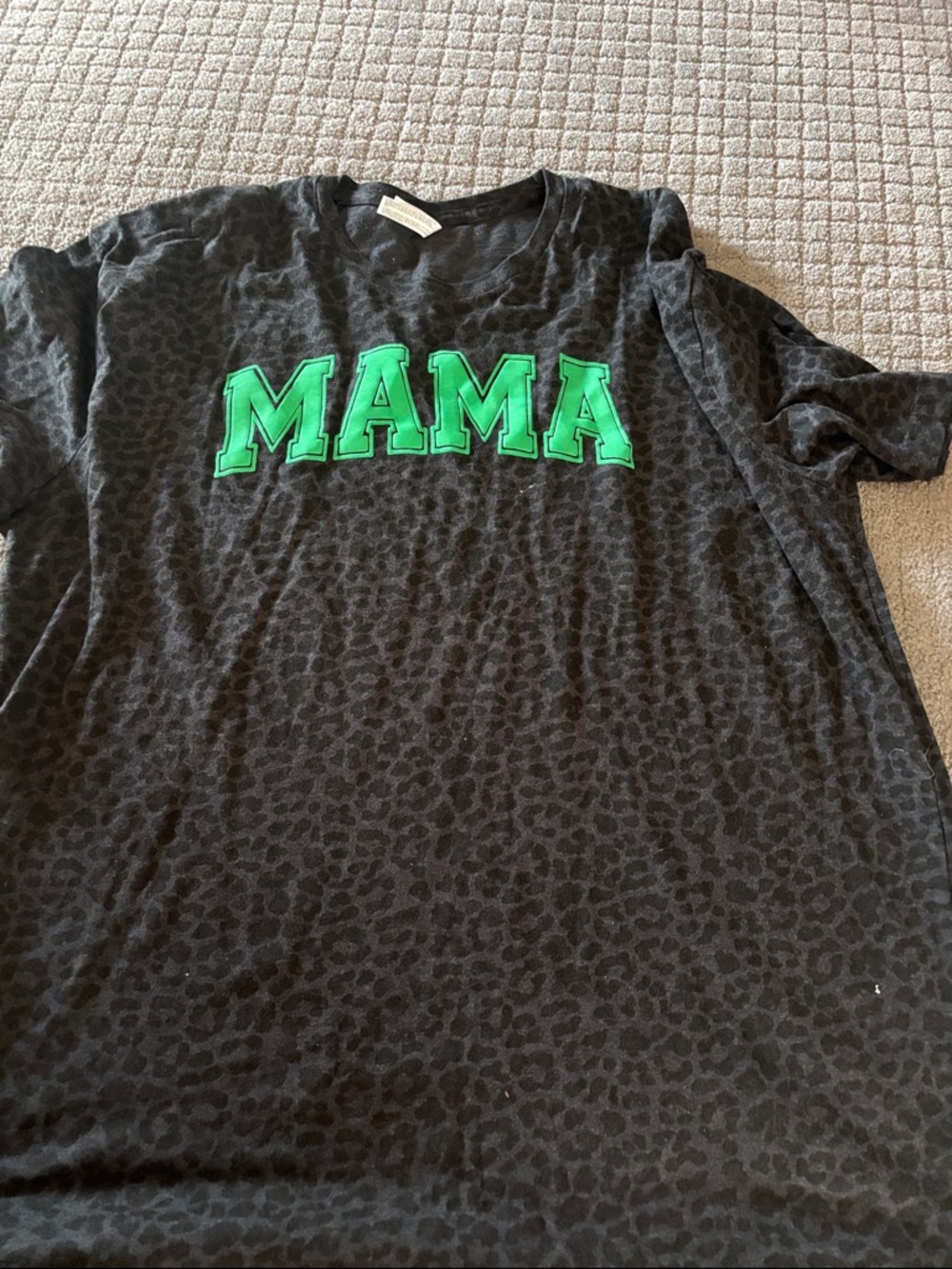 MAMA Graphic Tee in Bright Green Text